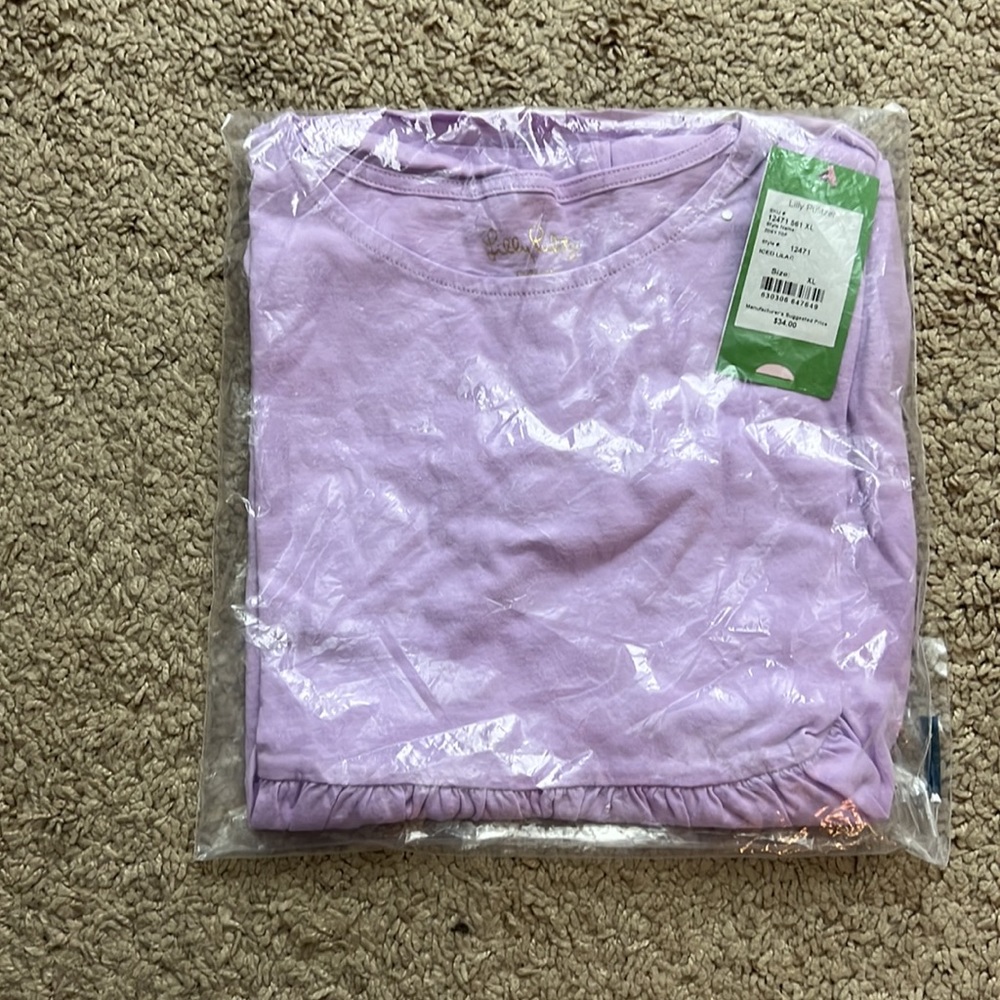 Girls kids purple Lilly Pulitzer Zoey top - Picture 4 of 4